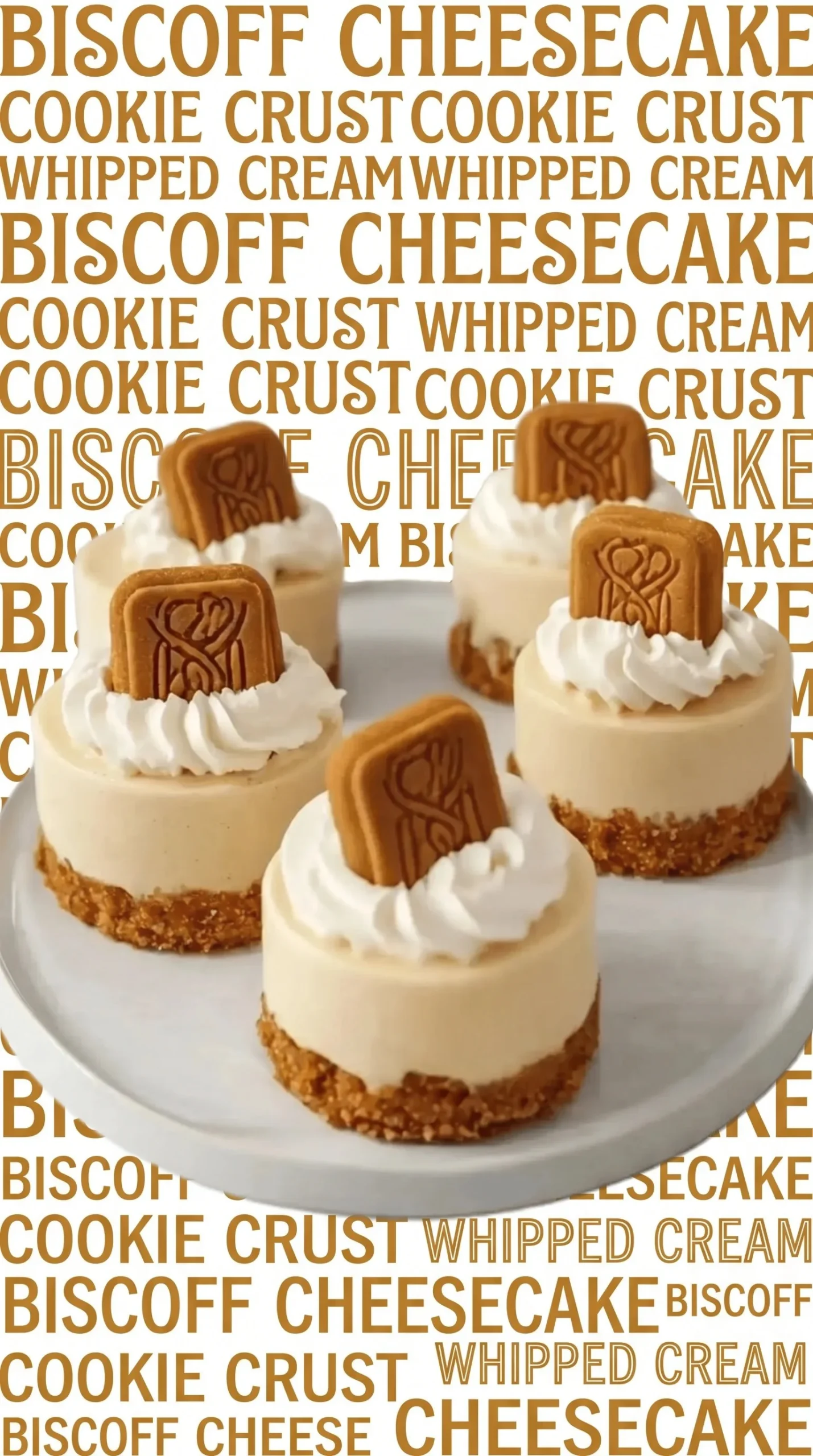 Delicious No-Bake Biscoff Cheesecake Cups topped with Biscoff crumbs.