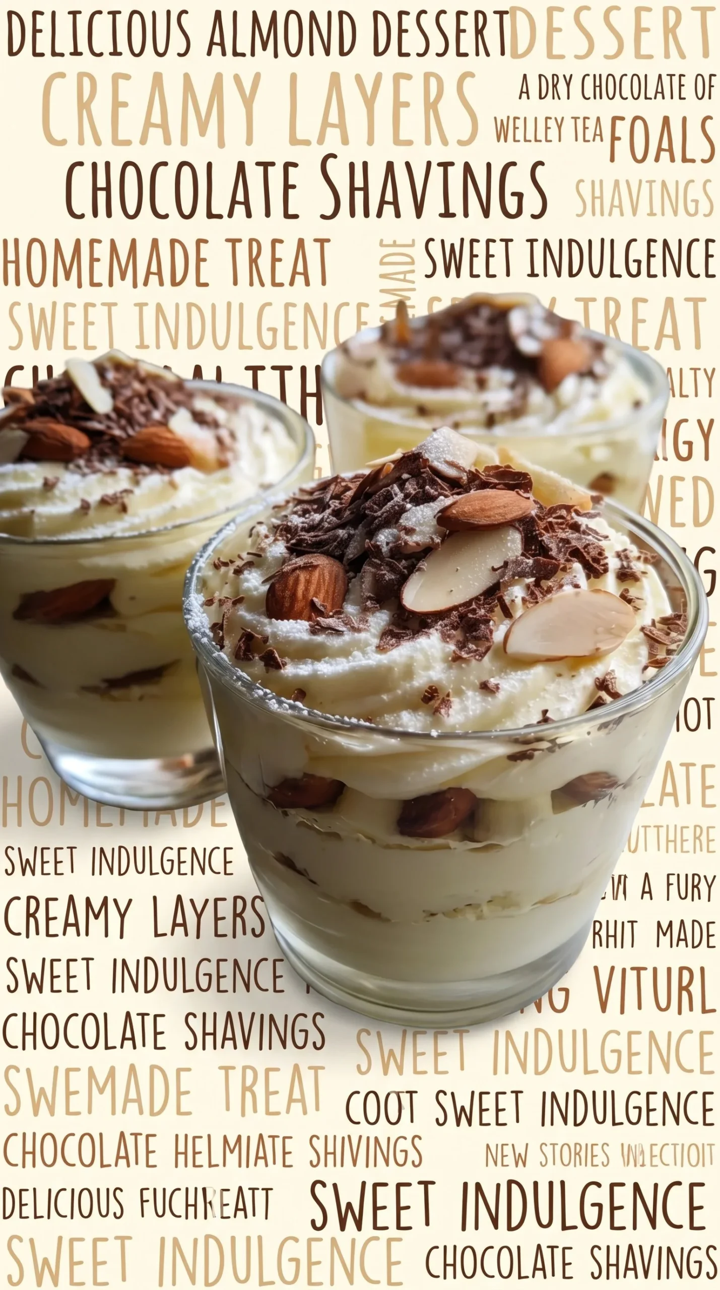 Old-Fashioned Mascarpone Almond Dessert served on a plate