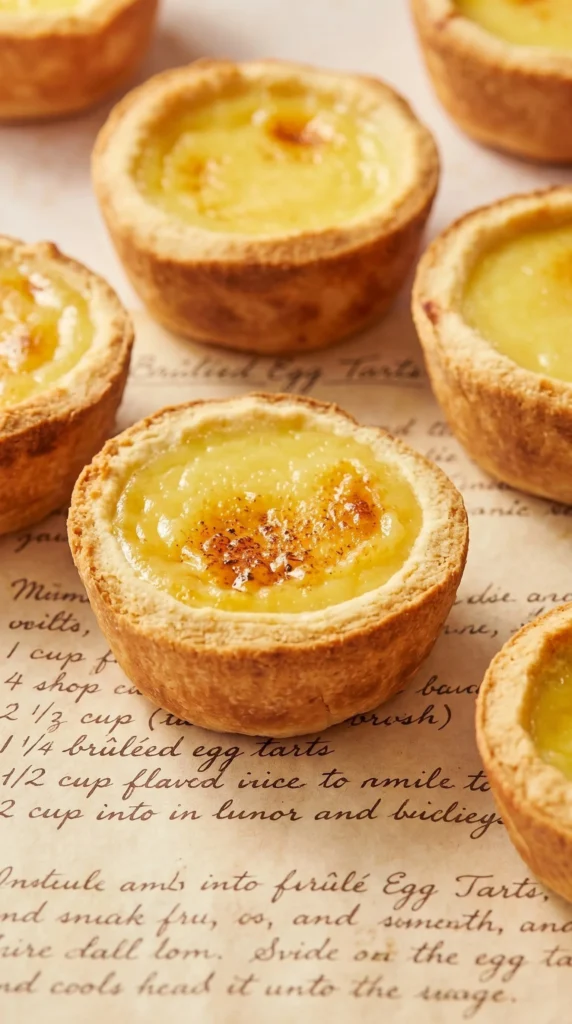 Delicious Portuguese custard tart with creamy filling and flaky crust