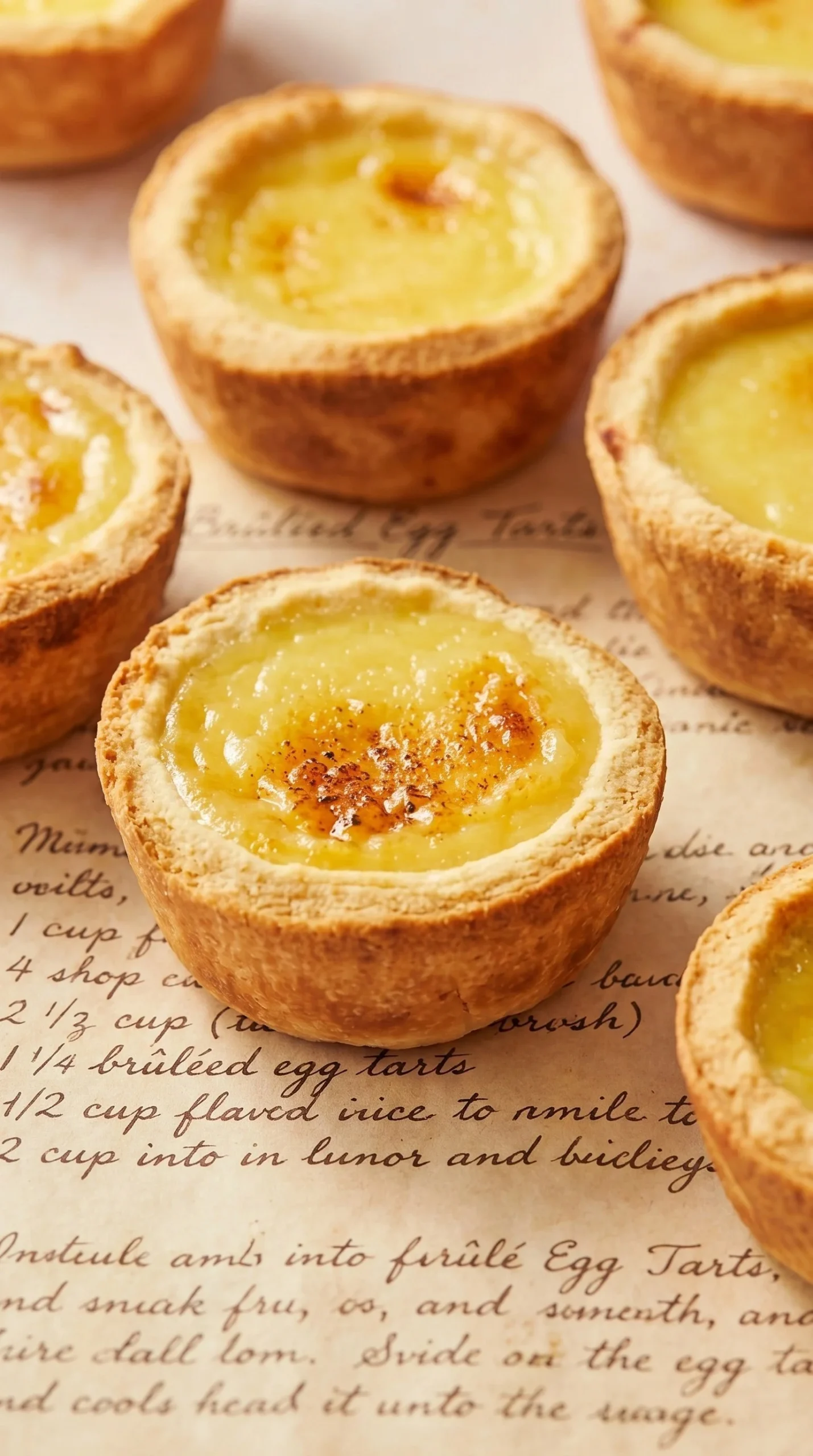 Delicious Portuguese custard tart with creamy filling and flaky crust