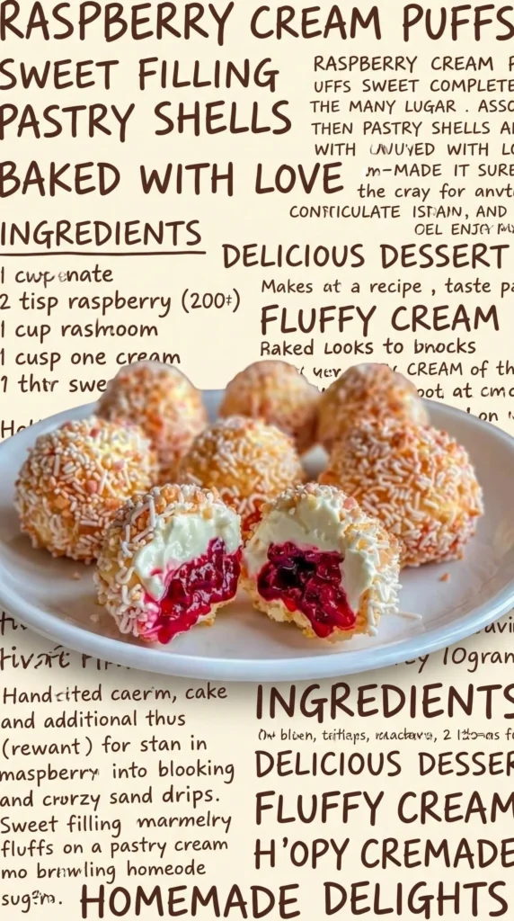 Raspberry cream cheese balls rolled with nuts and served on a plate