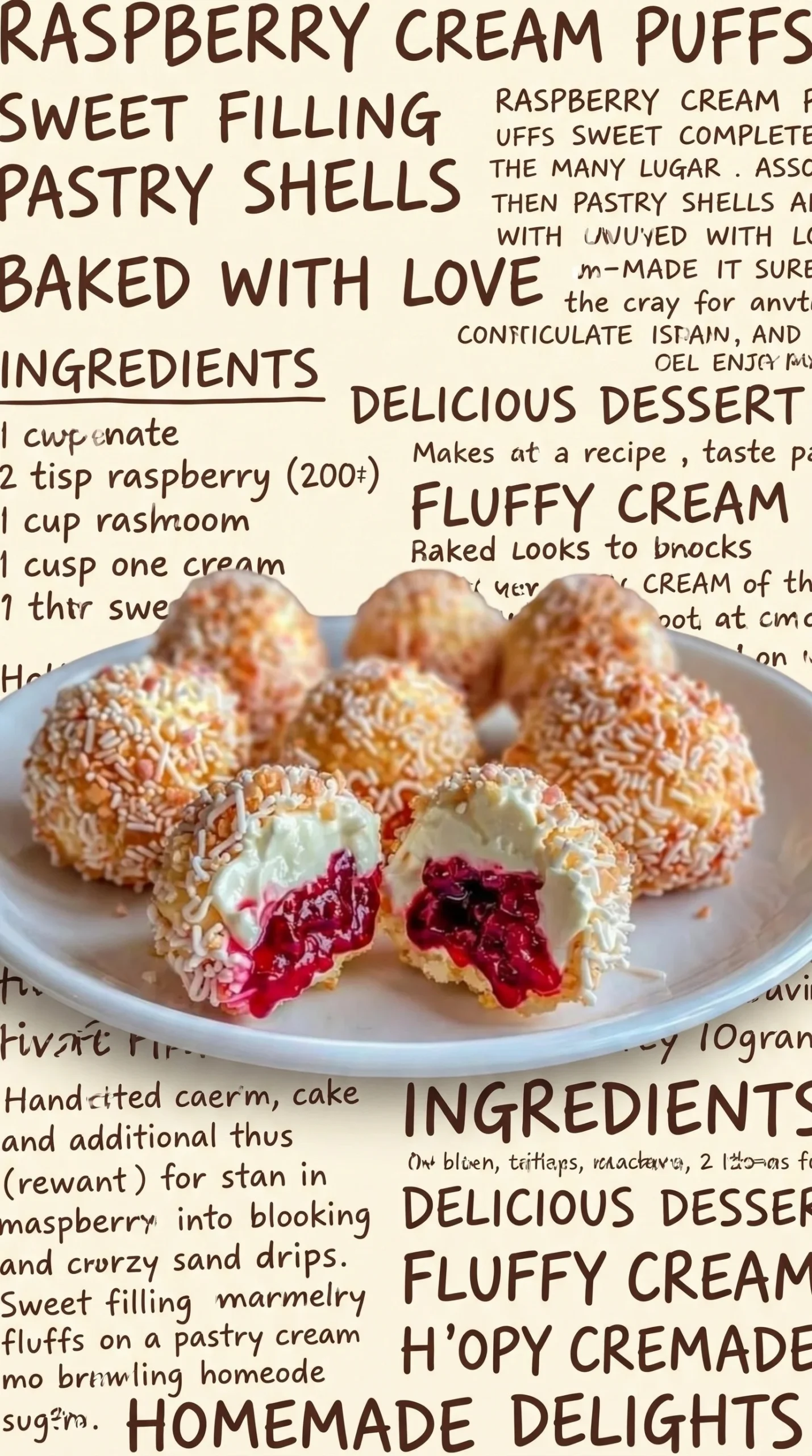Raspberry cream cheese balls rolled with nuts and served on a plate