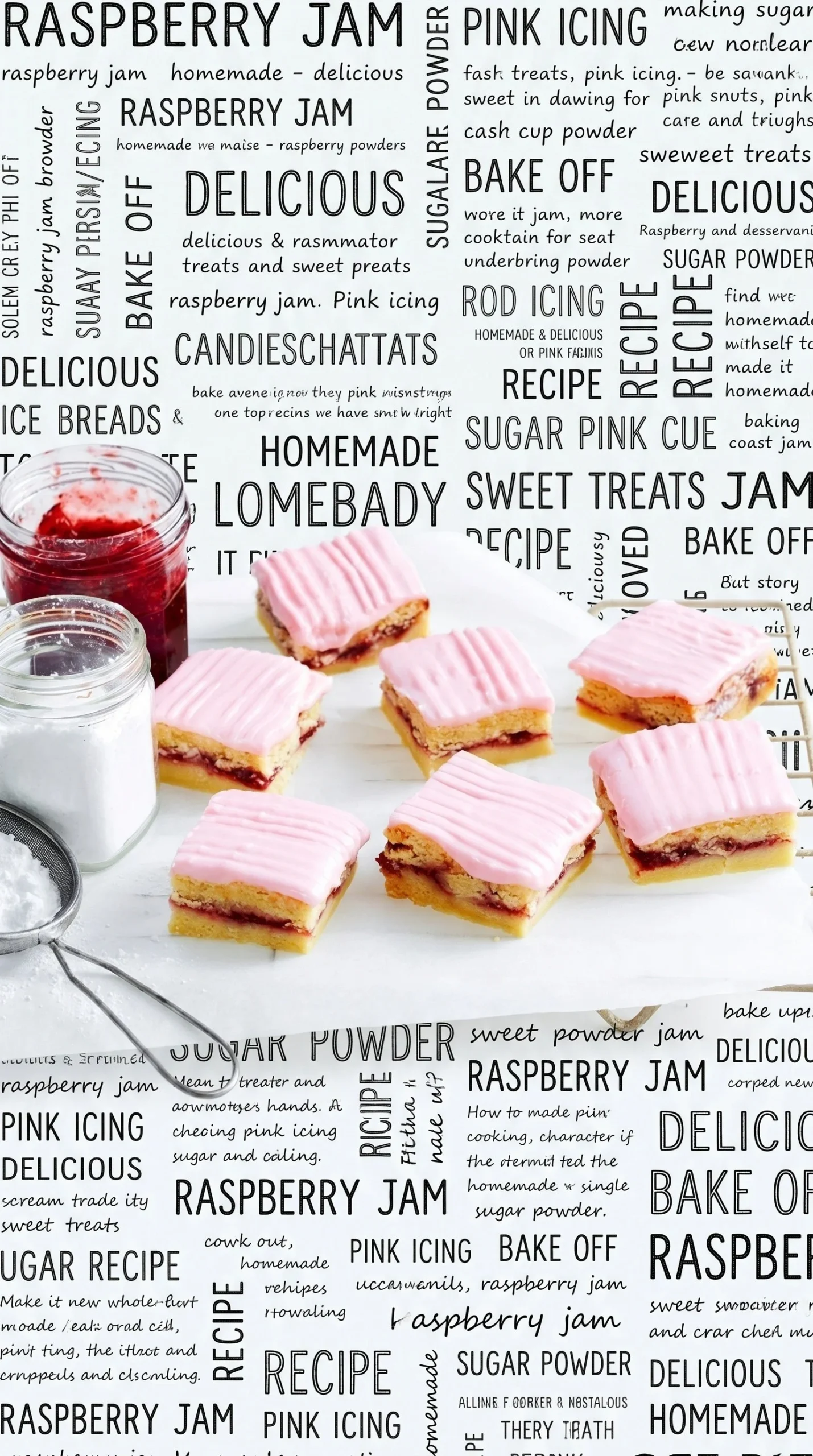 Raspberry jam shortbread cookies with a sweet red filling and buttery crust