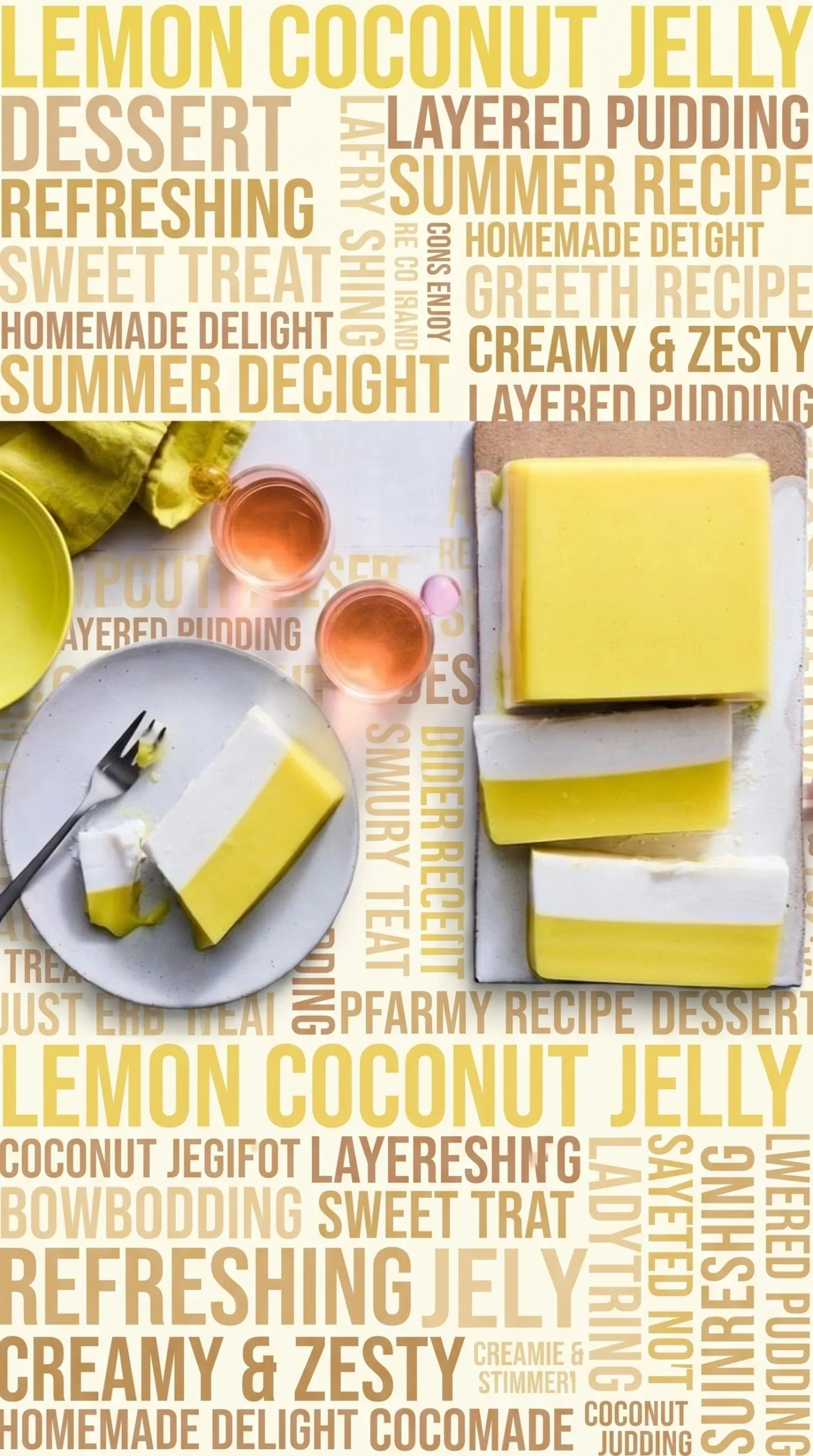 Retro Pine Lime Jelly Cake served on a vintage plate