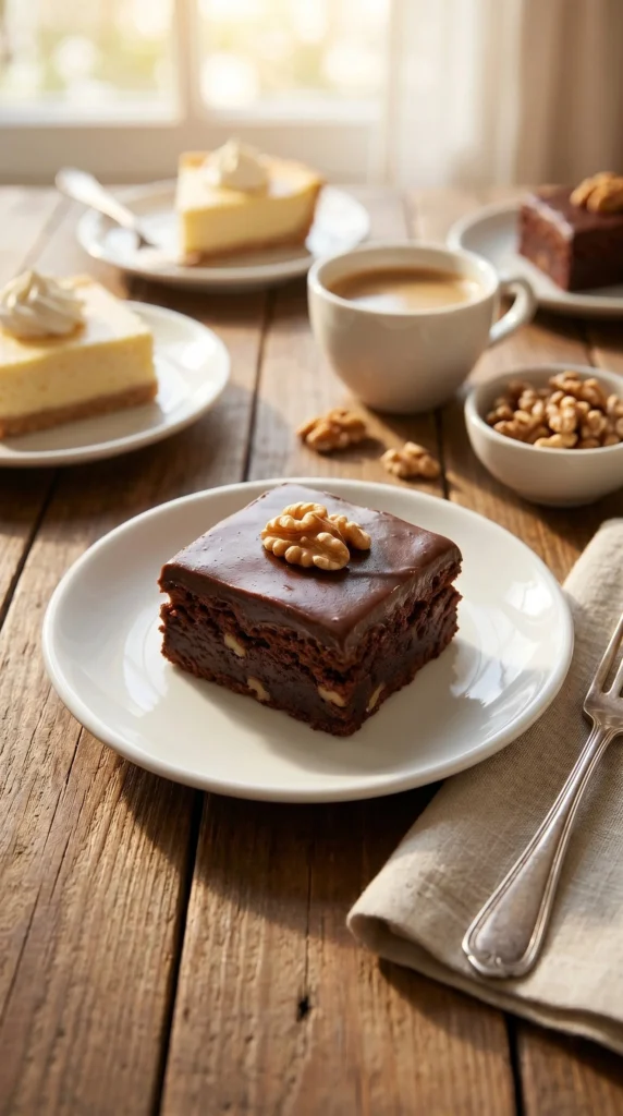 Decadent frosted fudgy brownies topped with creamy frosting