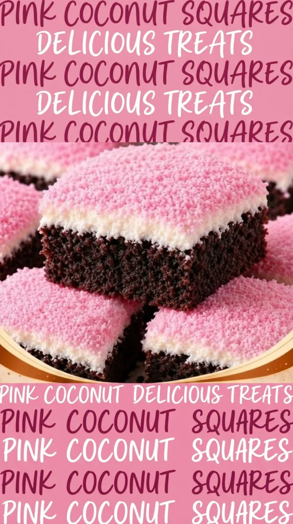 Delicious Sno Ball Brownies topped with coconut and chocolate