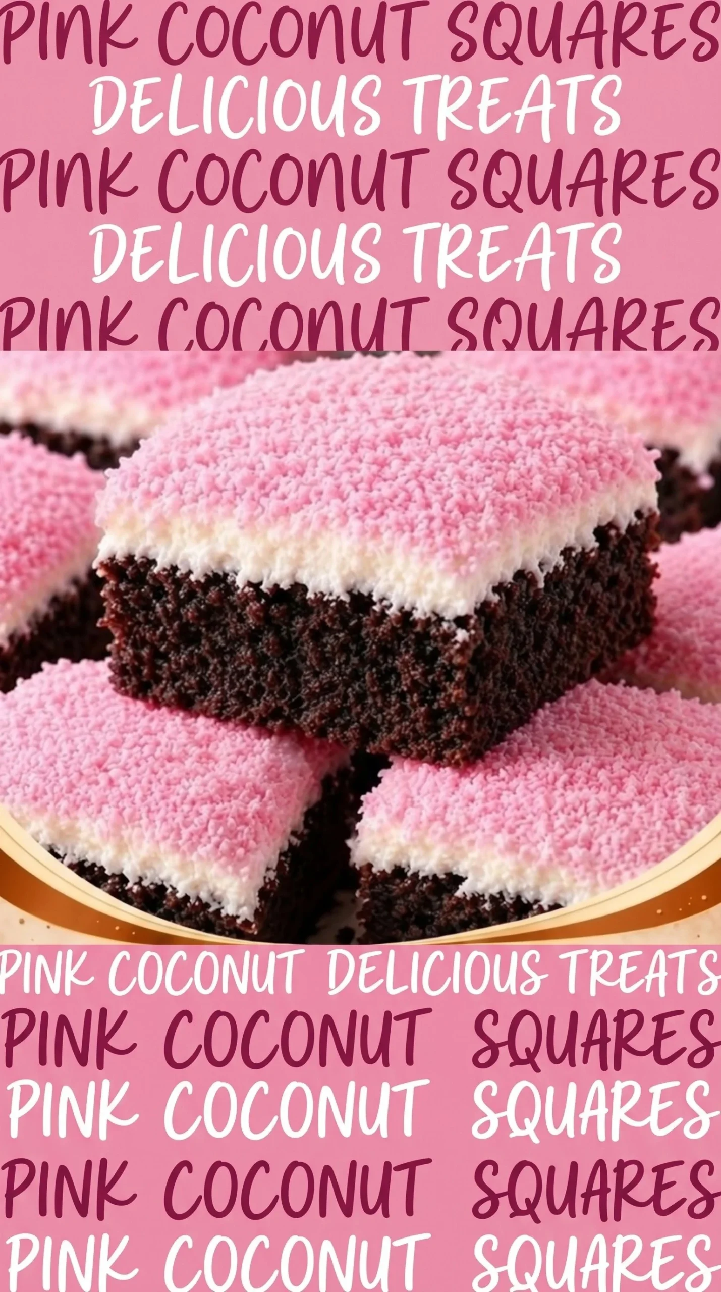 Delicious Sno Ball Brownies topped with coconut and chocolate