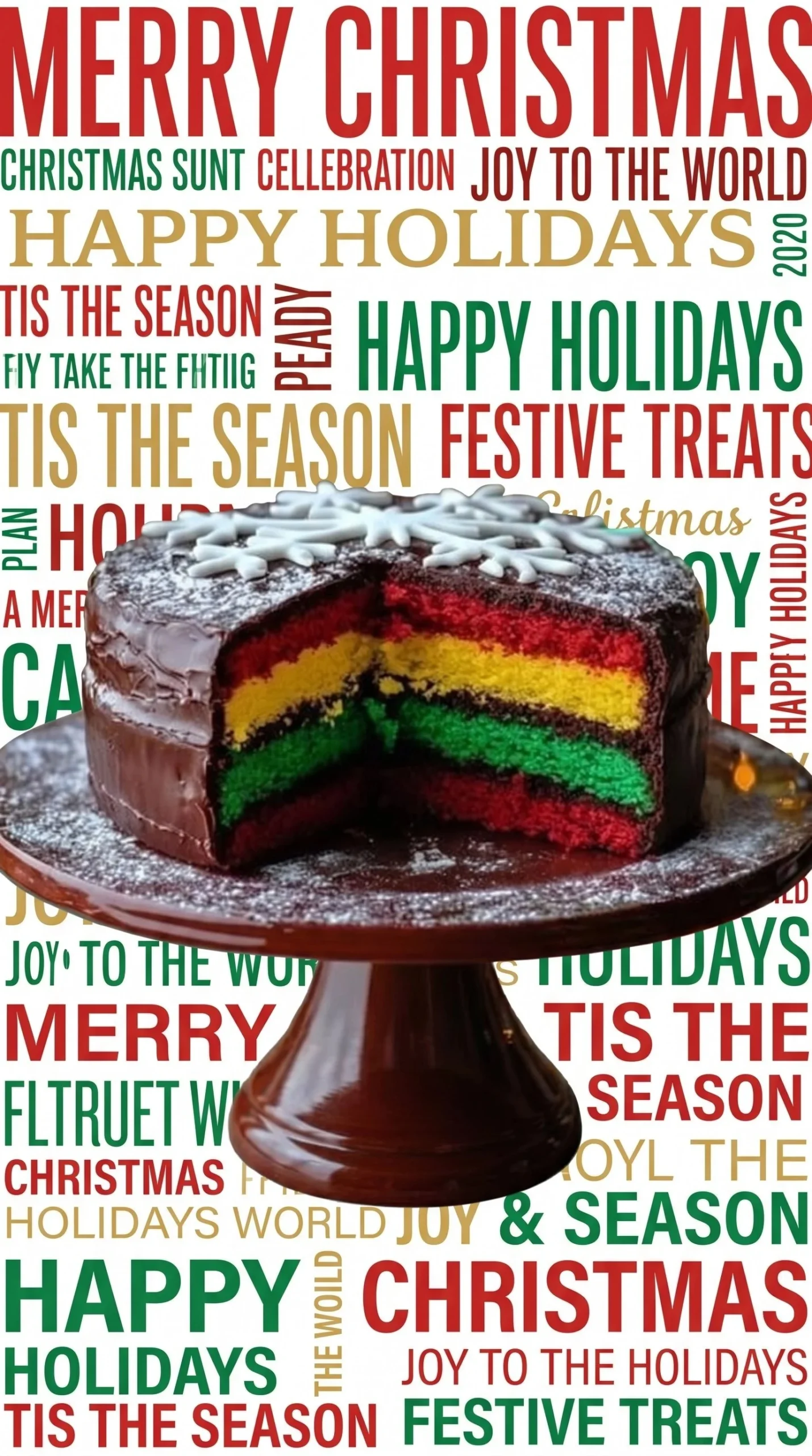 Italian Rainbow Cookie Cake slice with vibrant layers and colorful frosting