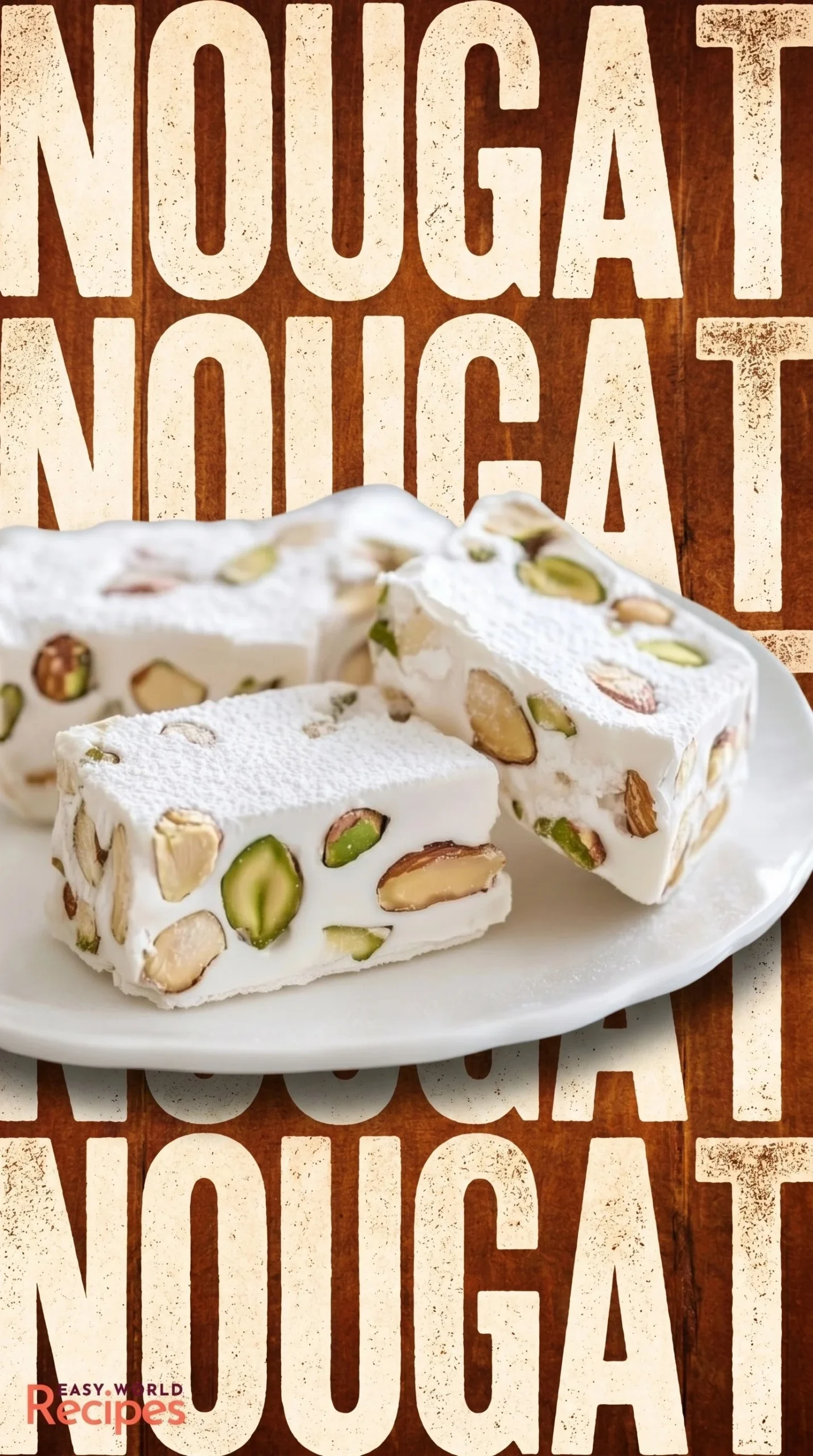 Delicious traditional Italian nougat with nuts and honey, a perfect holiday treat