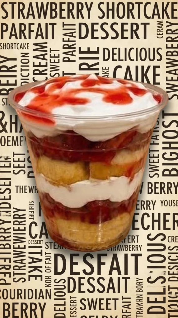 Twinkie Strawberry Shortcake Cups with fresh strawberries and whipped cream.