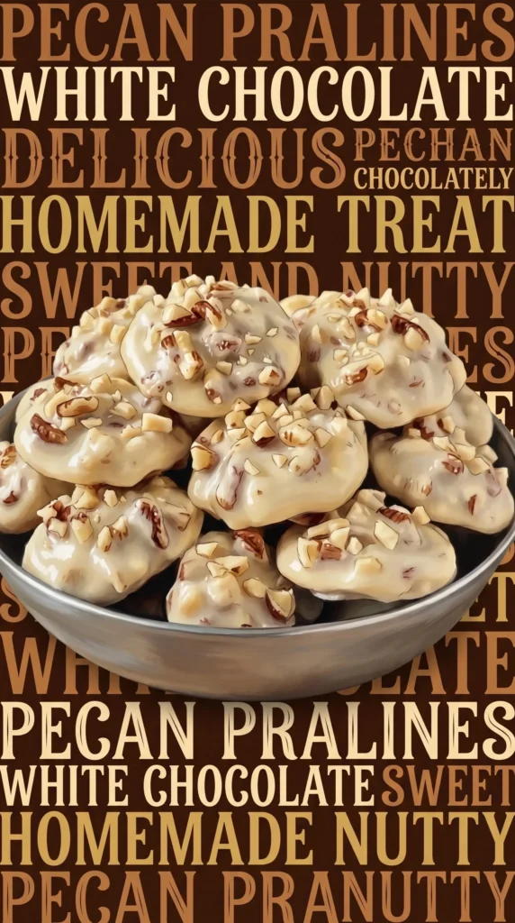 Delicious Vanilla Pecan Pralines on a decorative plate.