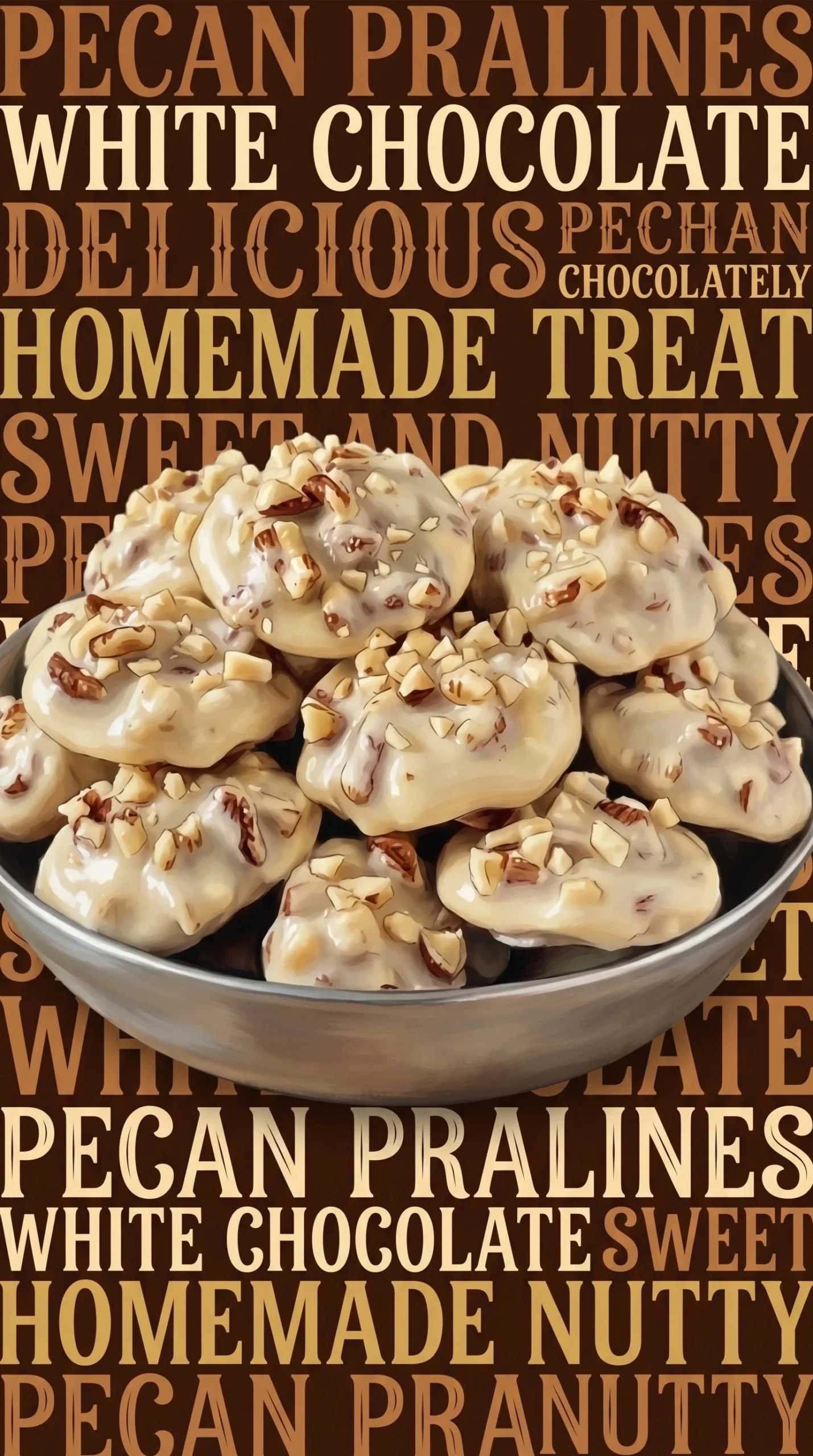 Delicious Vanilla Pecan Pralines on a decorative plate.