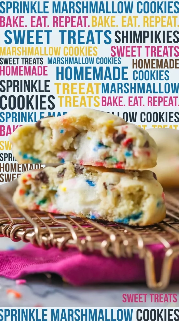 Delicious frosting filled cookies with colorful icing and sprinkles