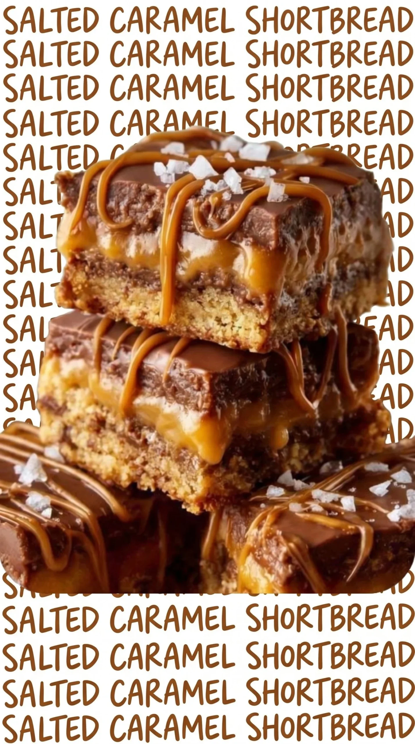Delicious salted caramel chocolate bars drizzled with caramel sauce