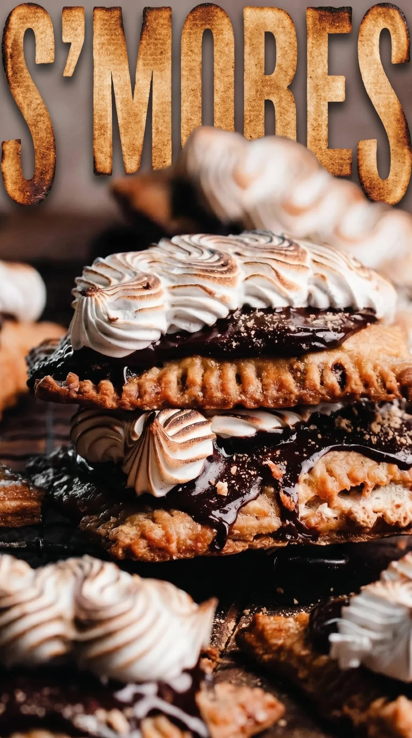 Delicious S'mores Pop Tarts with chocolate, marshmallow, and graham cracker filling.